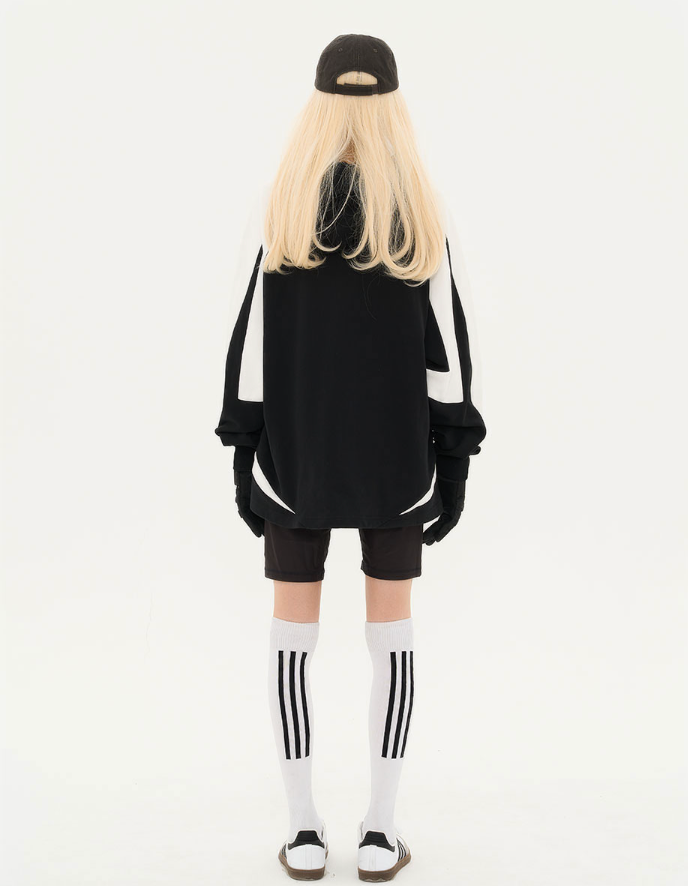 Harsh and Cruel Retro Loose Stitching Logo Hoodie