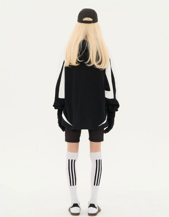 Harsh and Cruel Retro Loose Stitching Logo Hoodie