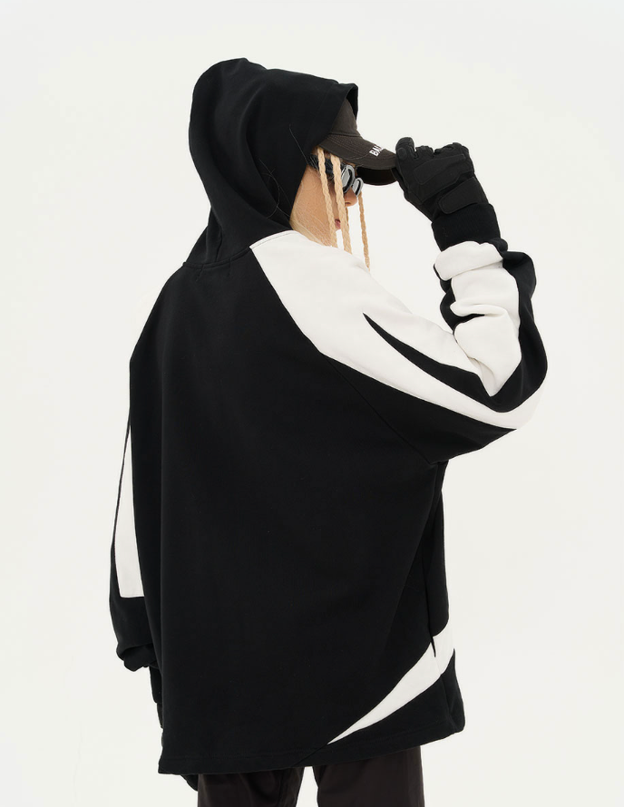 Harsh and Cruel Retro Loose Stitching Logo Hoodie