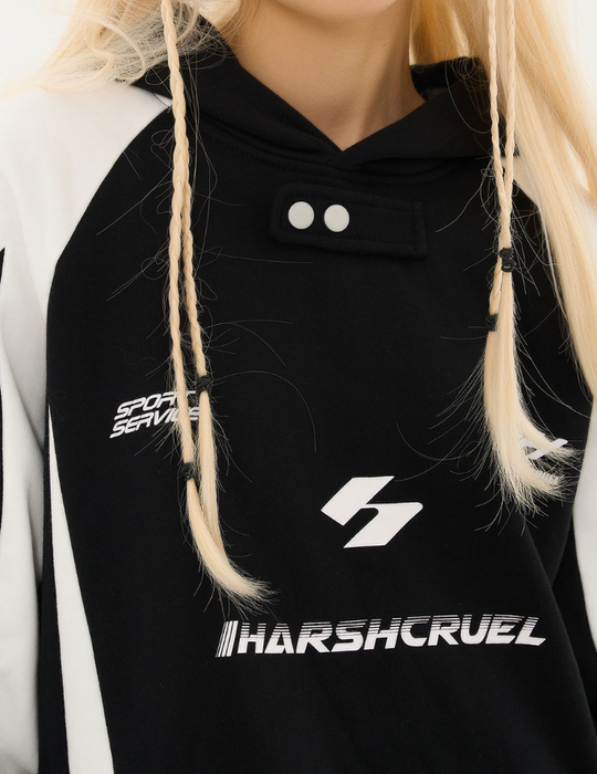 Harsh and Cruel Retro Loose Stitching Logo Hoodie