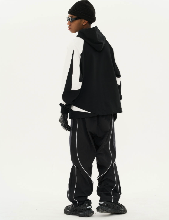 Harsh and Cruel Retro Loose Stitching Logo Hoodie