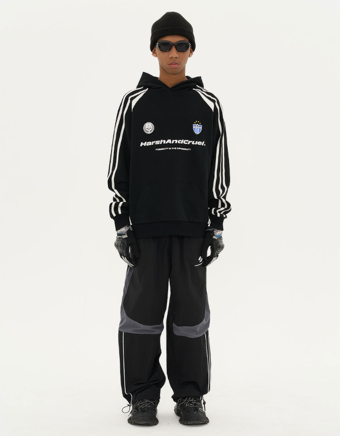 Harsh and Cruel Retro Loose Track Logo Hoodie