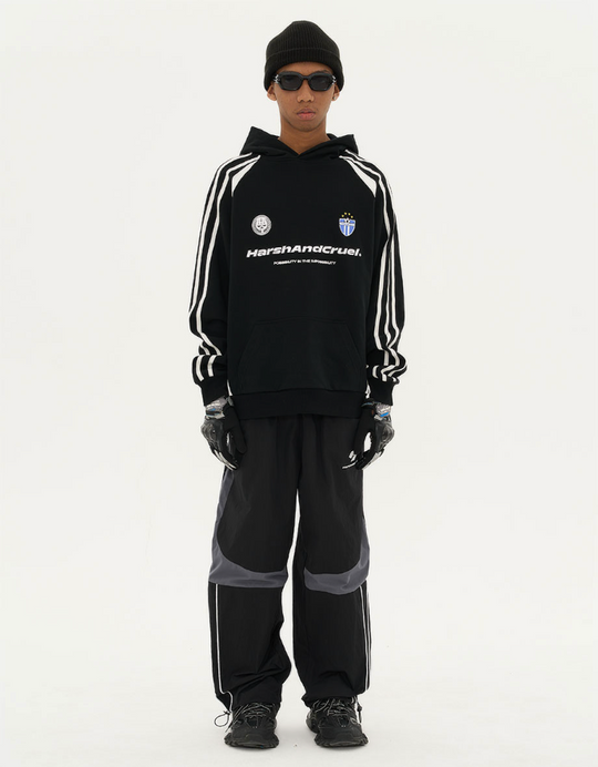 Harsh and Cruel Retro Loose Track Logo Hoodie