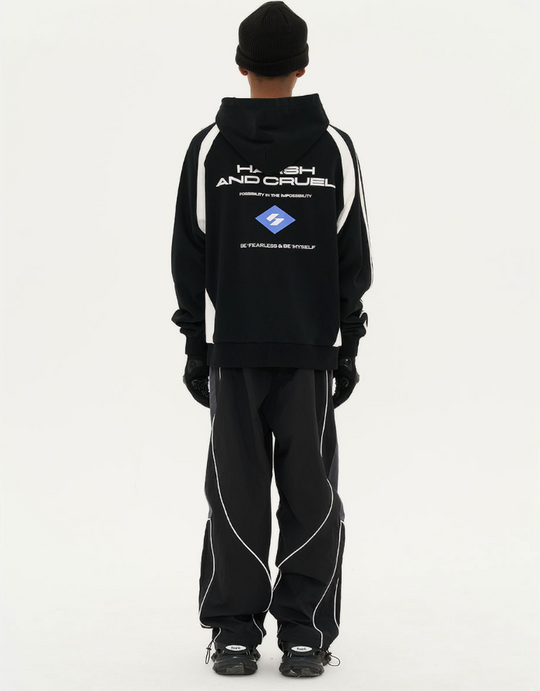 Harsh and Cruel Retro Loose Track Logo Hoodie