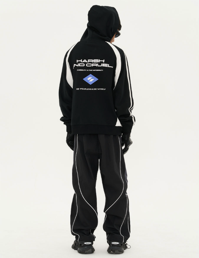 Harsh and Cruel Retro Loose Track Logo Hoodie