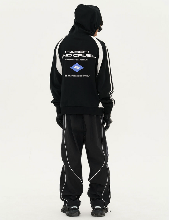 Harsh and Cruel Retro Loose Track Logo Hoodie