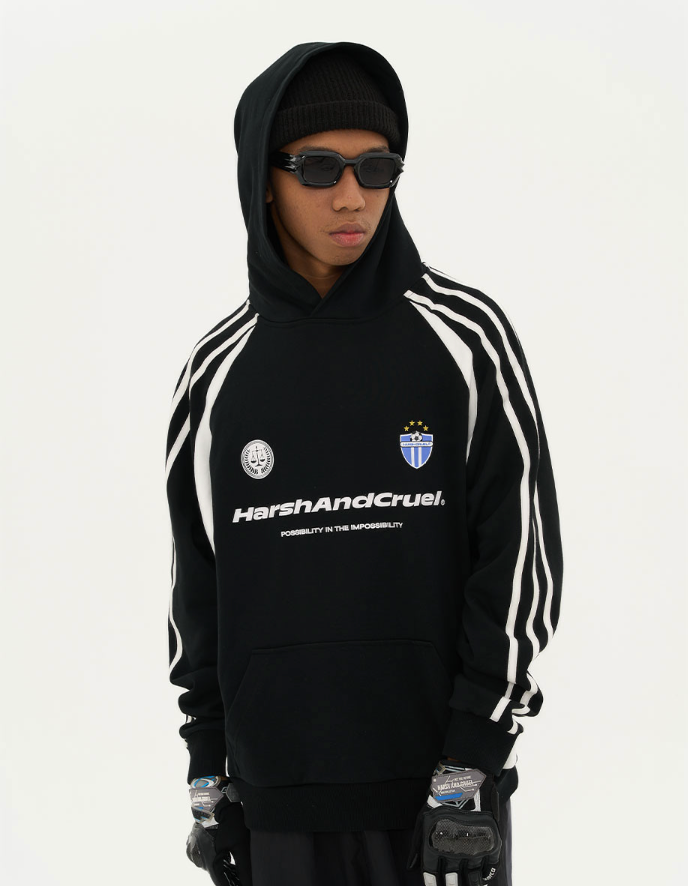 Harsh and Cruel Retro Loose Track Logo Hoodie