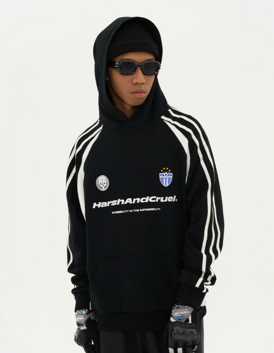 Harsh and Cruel Retro Loose Track Logo Hoodie
