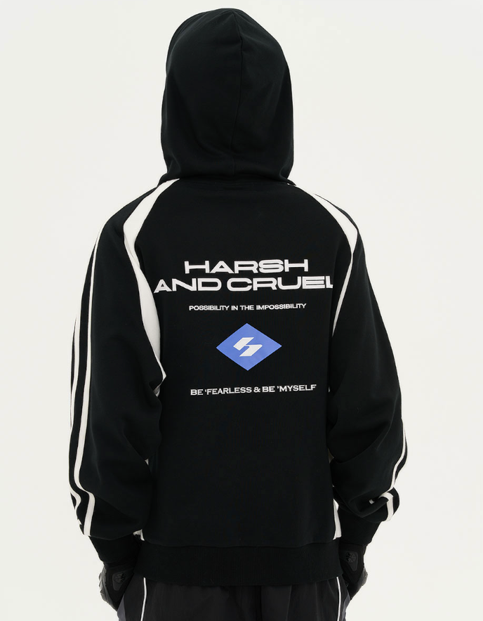 Harsh and Cruel Retro Loose Track Logo Hoodie