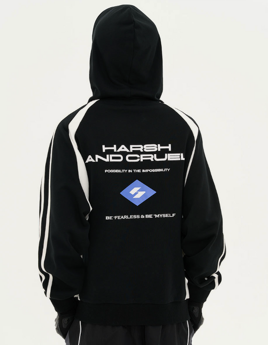 Harsh and Cruel Retro Loose Track Logo Hoodie