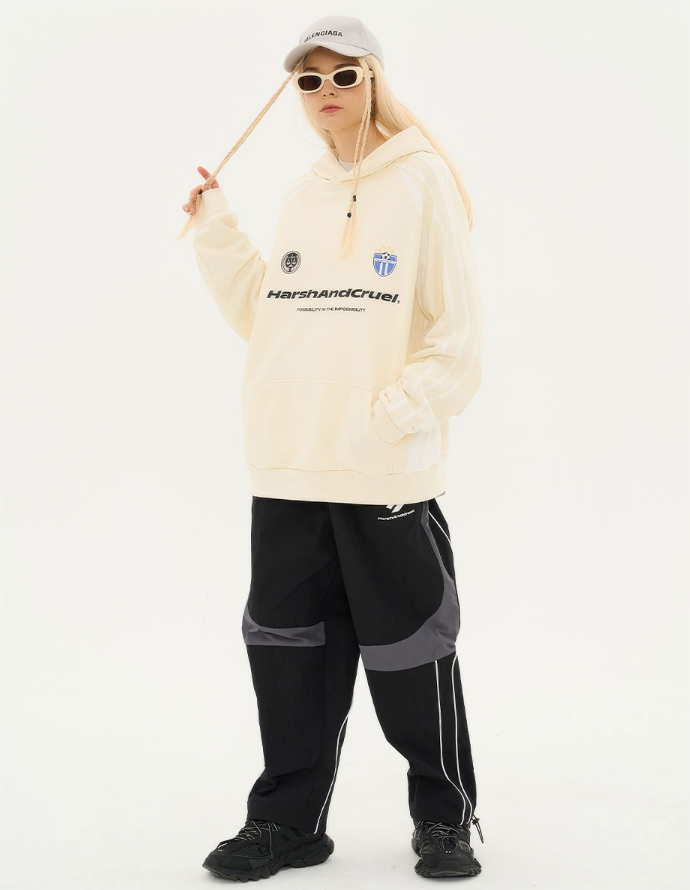 Harsh and Cruel Retro Loose Track Logo Hoodie