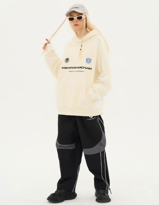 Harsh and Cruel Retro Loose Track Logo Hoodie