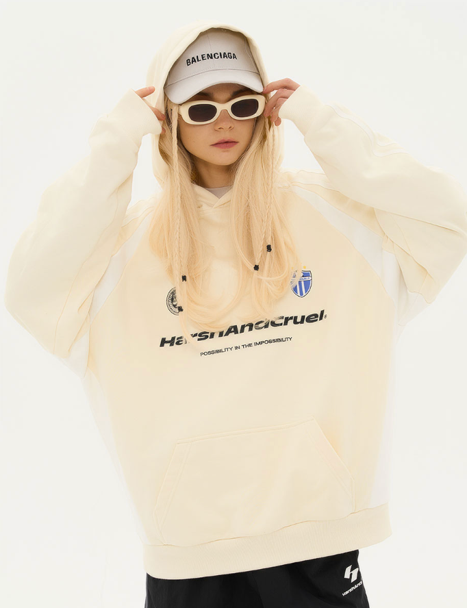 Harsh and Cruel Retro Loose Track Logo Hoodie