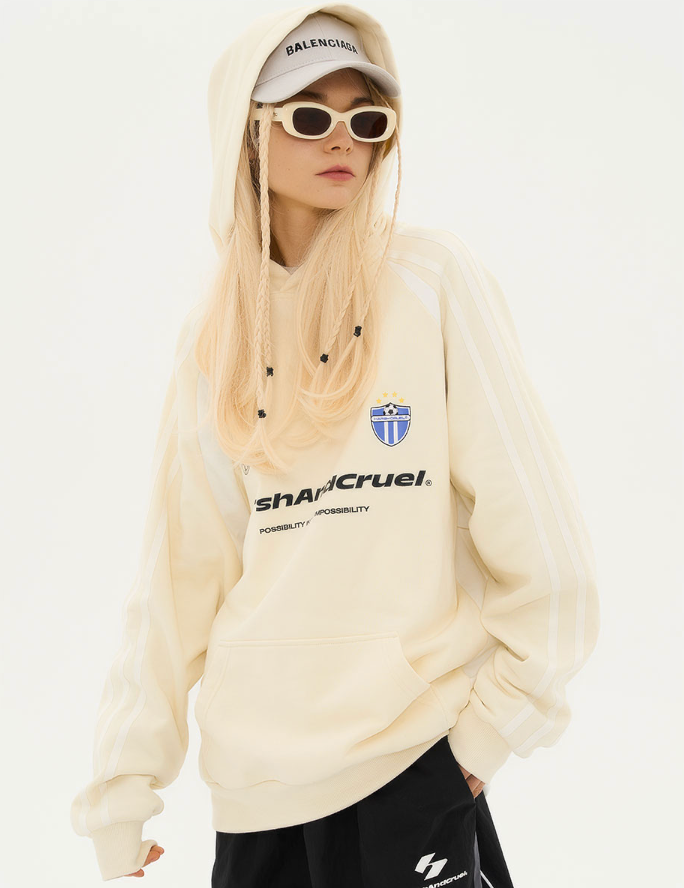 Harsh and Cruel Retro Loose Track Logo Hoodie