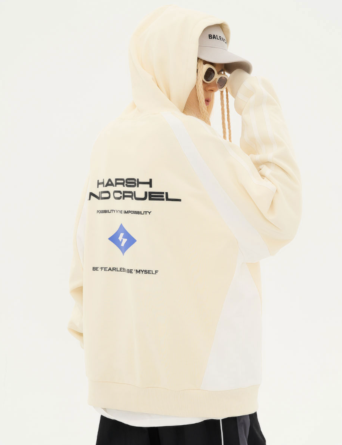 Harsh and Cruel Retro Loose Track Logo Hoodie