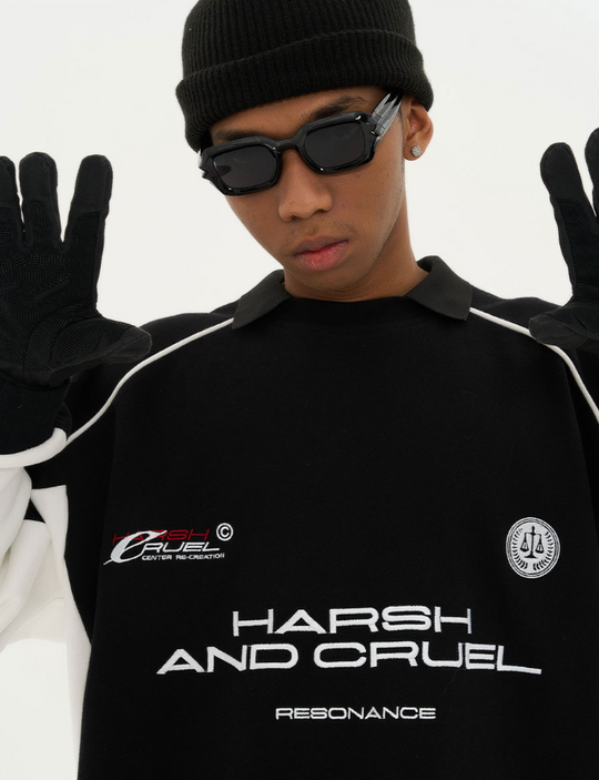 Harsh and Cruel Football Logo Jersey Sweater