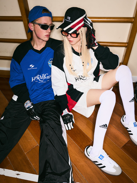 Harsh and Cruel Retro Stitching Two Pieces L/S Jersey