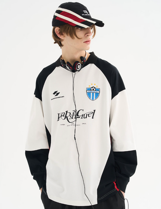 Harsh and Cruel Retro Stitching Two Pieces L/S Jersey
