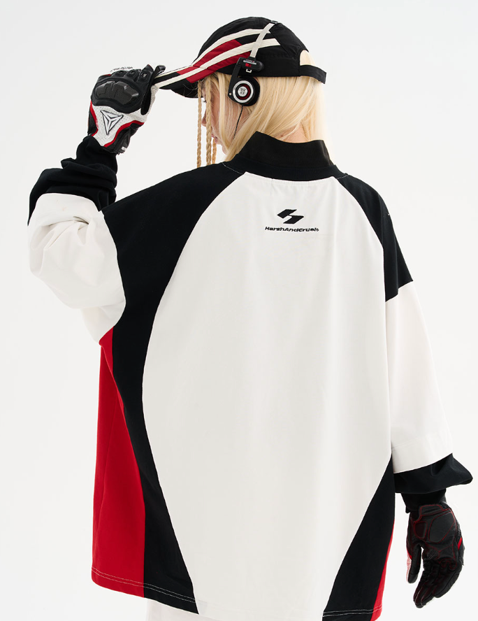 Harsh and Cruel Retro Stitching Two Pieces L/S Jersey