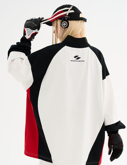 Harsh and Cruel Retro Stitching Two Pieces L/S Jersey
