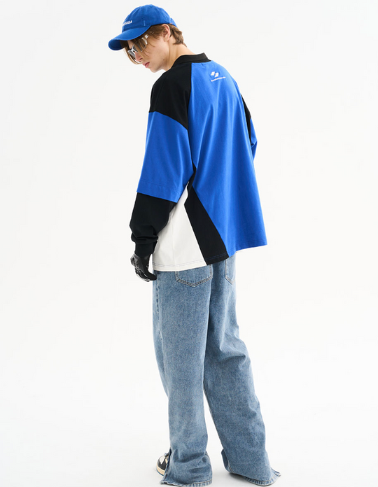 Harsh and Cruel Retro Stitching Two Pieces L/S Jersey