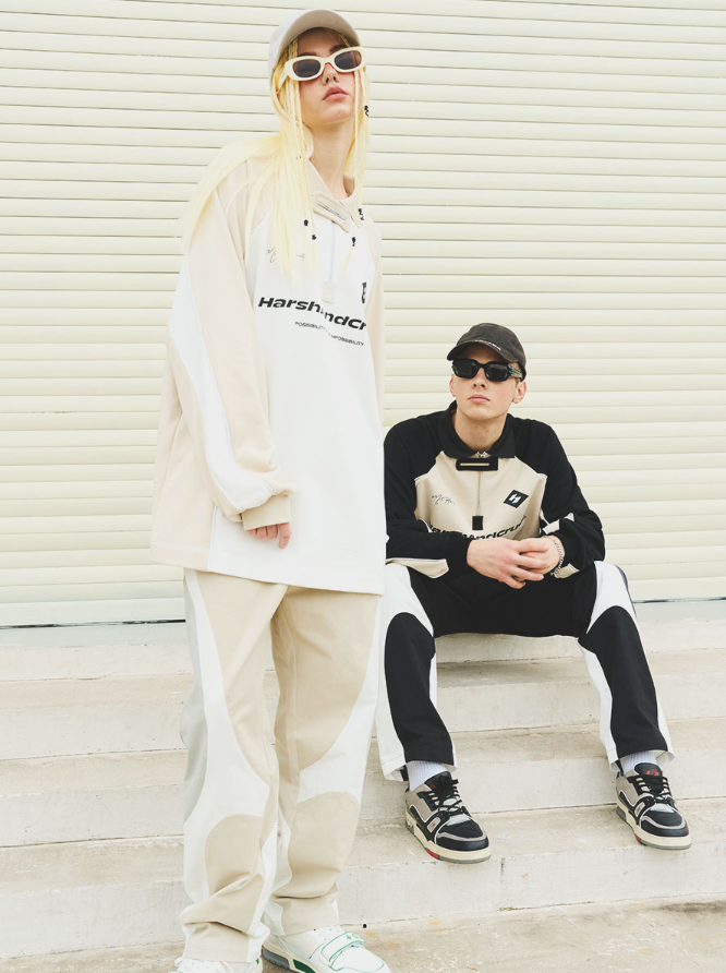 Harsh and Cruel Retro Zipper Polo Shirt