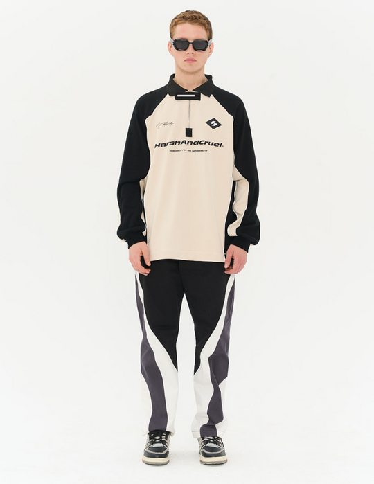 Harsh and Cruel Retro Zipper Polo Shirt