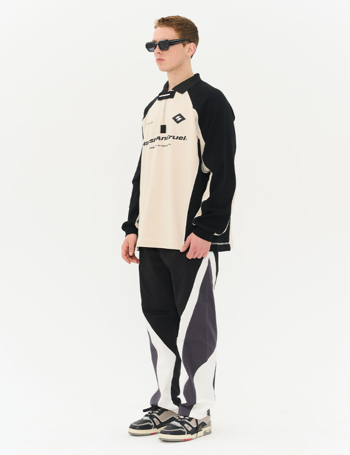 Harsh and Cruel Retro Zipper Polo Shirt