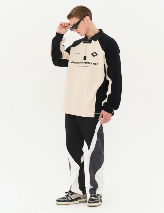 Harsh and Cruel Retro Zipper Polo Shirt