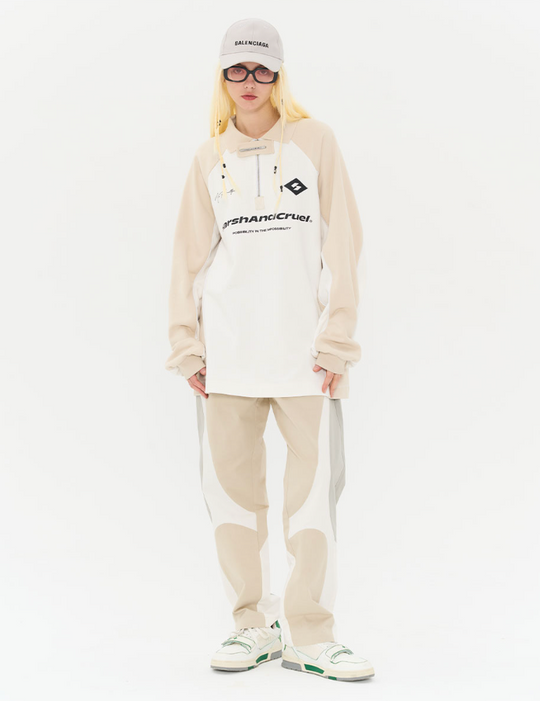 Harsh and Cruel Retro Zipper Polo Shirt