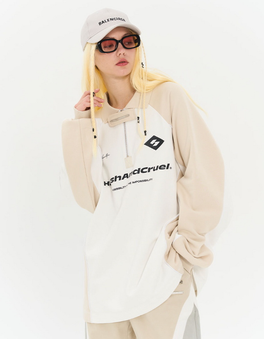 Harsh and Cruel Retro Zipper Polo Shirt