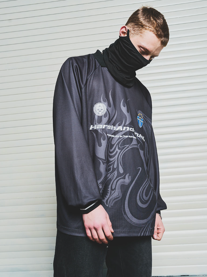 Harsh and Cruel Dragon Logo Jersey Shirt