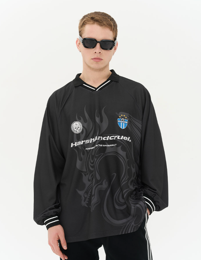 Harsh and Cruel Dragon Logo Jersey Shirt