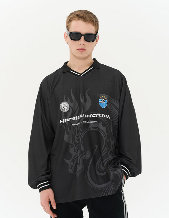 Harsh and Cruel Dragon Logo Jersey Shirt