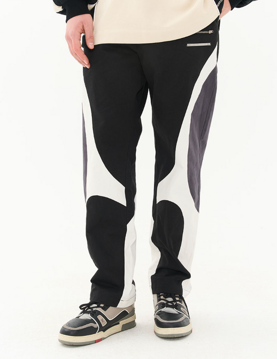 Harsh and Cruel Zipper Pockets Splicing Loose Trousers