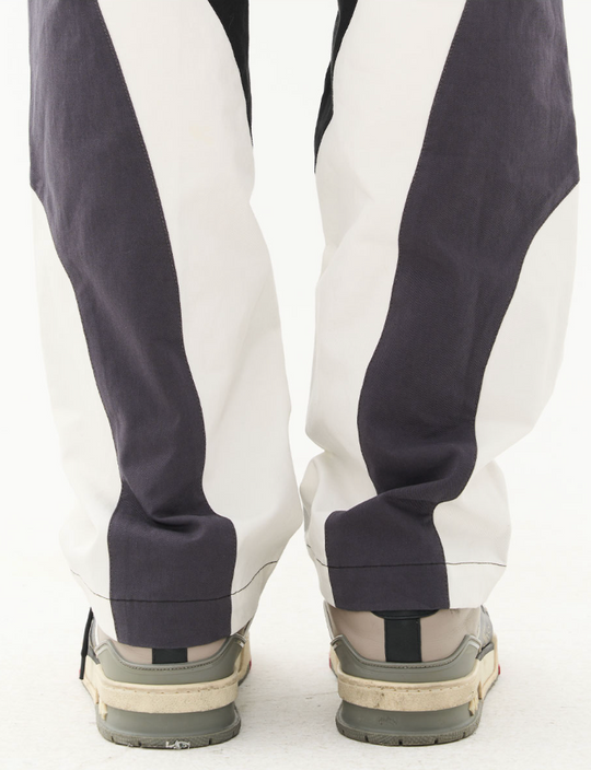 Harsh and Cruel Zipper Pockets Splicing Loose Trousers