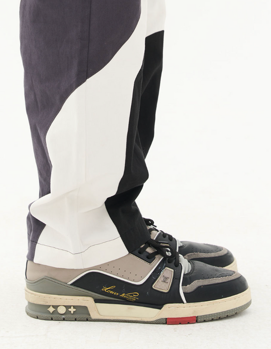 Harsh and Cruel Zipper Pockets Splicing Loose Trousers