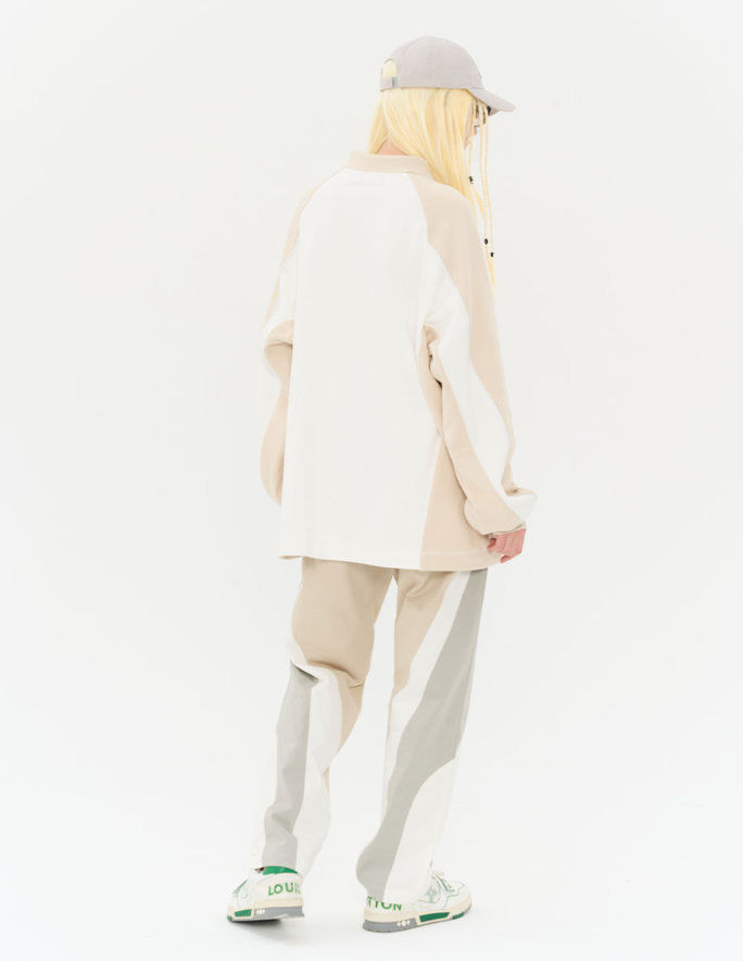 Harsh and Cruel Zipper Pockets Splicing Loose Trousers