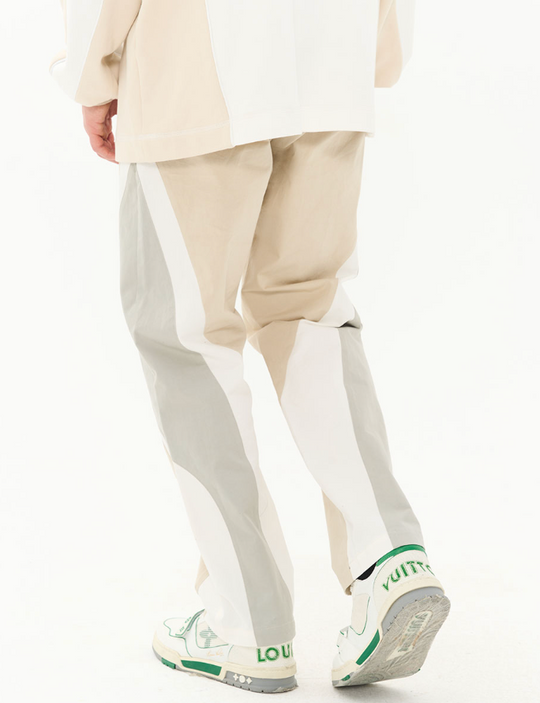 Harsh and Cruel Zipper Pockets Splicing Loose Trousers