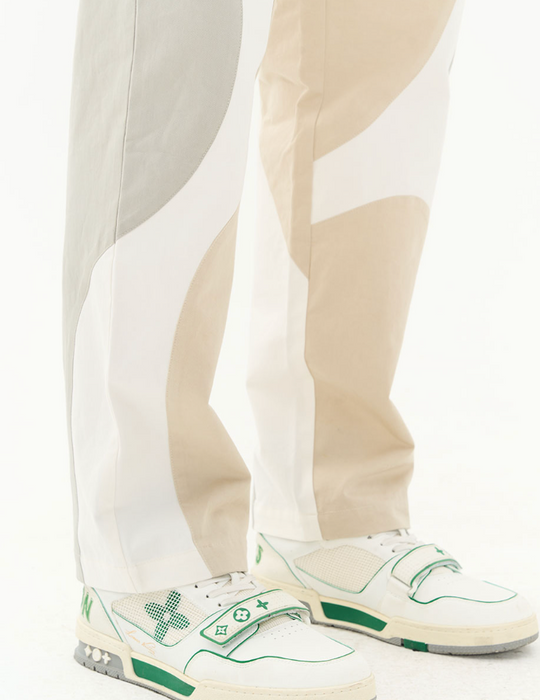 Harsh and Cruel Zipper Pockets Splicing Loose Trousers