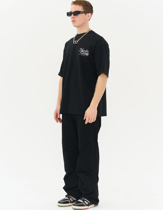 Harsh and Cruel Deconstructed Stitched Pleated Trousers