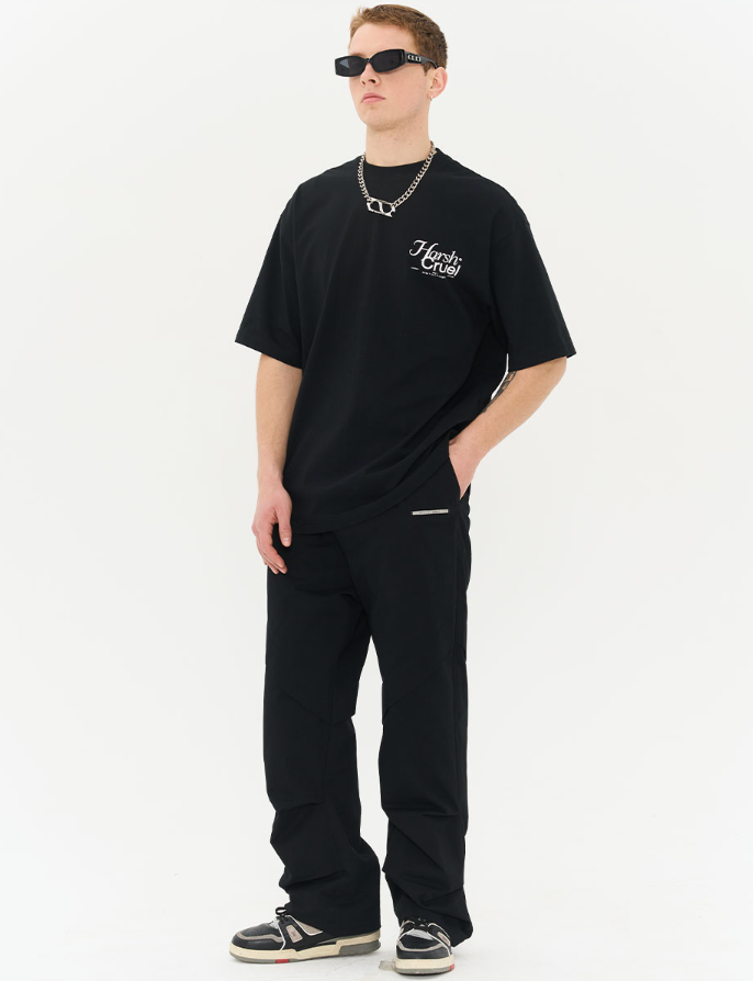 Harsh and Cruel Deconstructed Stitched Pleated Trousers