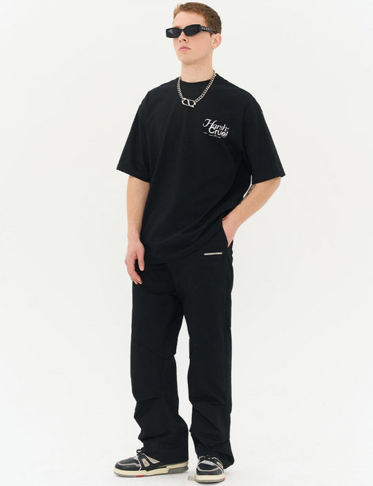 Harsh and Cruel Deconstructed Stitched Pleated Trousers