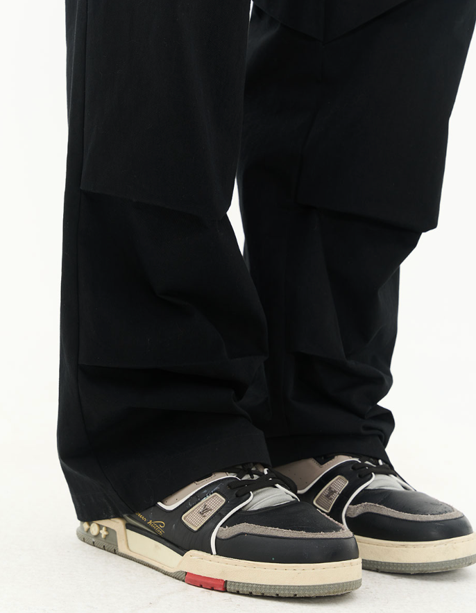 Harsh and Cruel Deconstructed Stitched Pleated Trousers