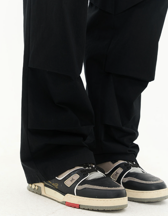 Harsh and Cruel Deconstructed Stitched Pleated Trousers