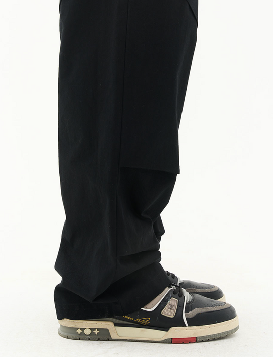 Harsh and Cruel Deconstructed Stitched Pleated Trousers