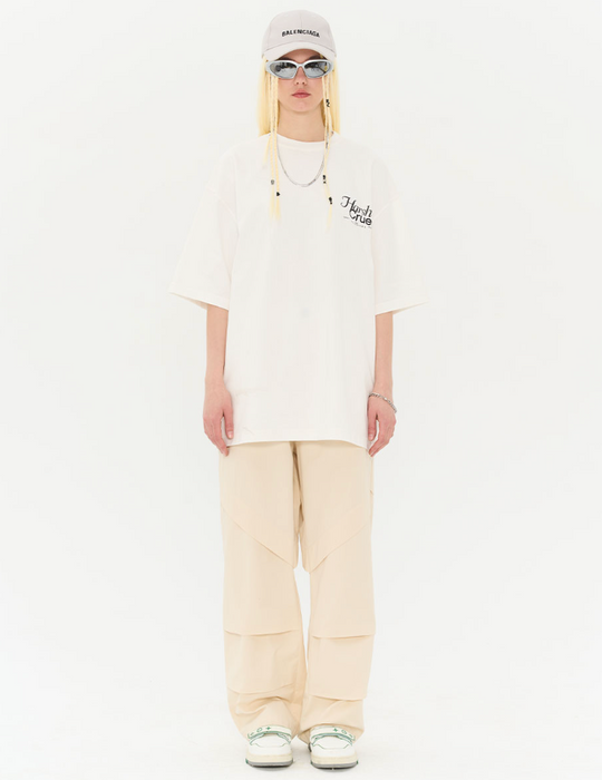 Harsh and Cruel Deconstructed Stitched Pleated Trousers
