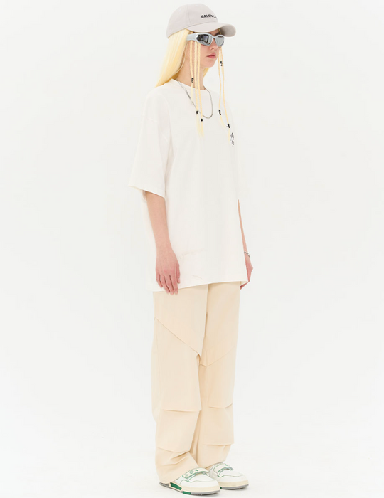 Harsh and Cruel Deconstructed Stitched Pleated Trousers