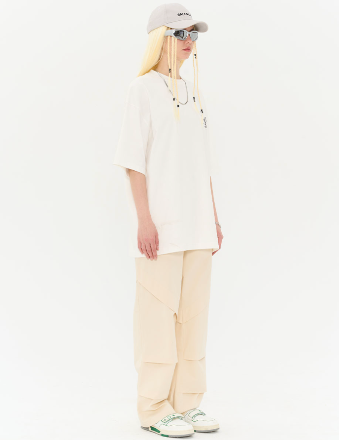 Harsh and Cruel Deconstructed Stitched Pleated Trousers