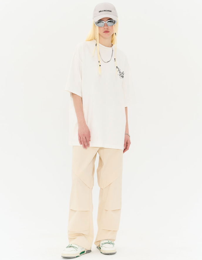 Harsh and Cruel Deconstructed Stitched Pleated Trousers